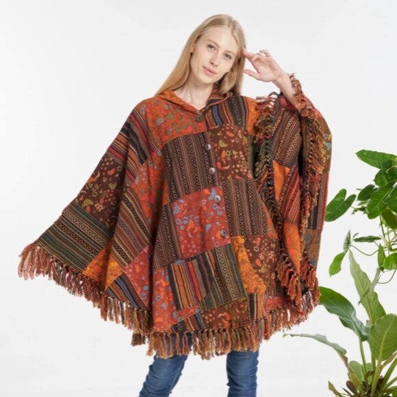 Kathmandu unisex hooded poncho with pockets - Picture 2 of 4